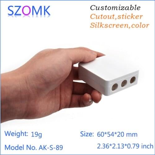 Plastic abs box electronics pcb outlets enclosure (1 pcs) 60*54*20mm szomk electric distribution box junction housing