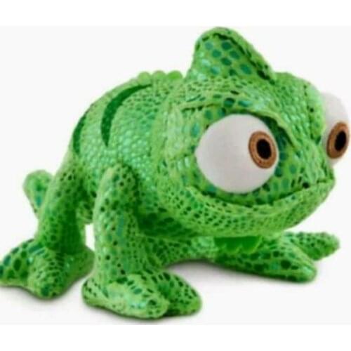 Authentic DISNEY Tangled "Pascal" Chameleon Metallic Green Plush Doll 7"