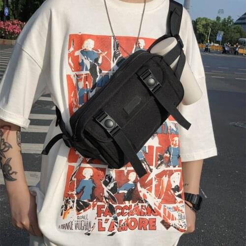 Casual Crossbody Bag Unisex Chest Pack Large Capacity Outdoor Messenger Bag Travel Waist Bags Phone Pouch Men Fanny Pack