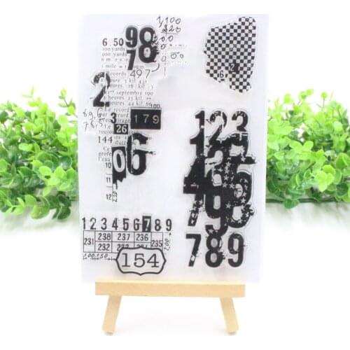 Number Clear Silicone Rubber Stamp for DIY scrapbooking/photo album Decorative craft A60