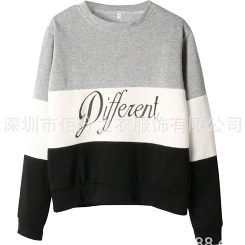 Letter Printing Sweatshirt Women Street Style Casual Loose Cotton Hoodies Women O-neck Long Sleeve Tops for Women Winter 2021