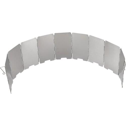 9 Plates Foldable Outdoor Camping Cooking Cooker Gas Stove Wind Shield Screens Windshield