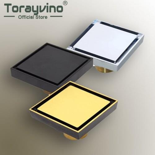 Bathroom Floor Drain 10*10 Cm Insert Square Floor Waste Grates Bathroom Floor Drain Antique Drain Hair Invisible