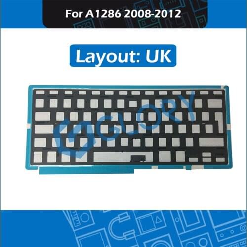 Replacement Keyboard Backlit For Macbook Pro 15.4" A1286 UK Keyboard Backlight 2008 2009 2010 2011 2012 Year