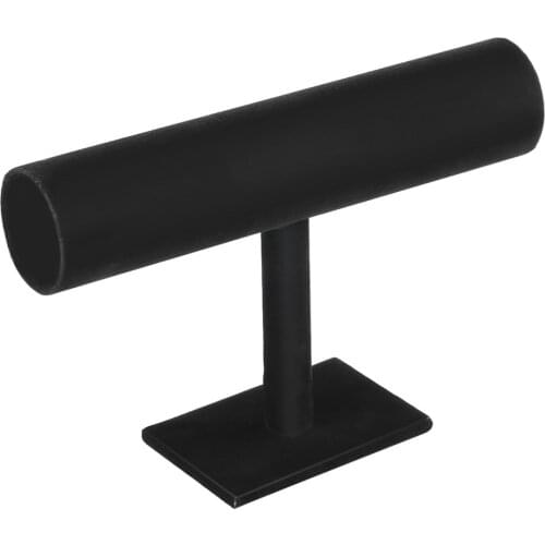 Black Velvet Bracelet Chain Watch T-Bar Rack Jewelry Hard Display Stand Holder Jewelry Organizer Hard Display Stand