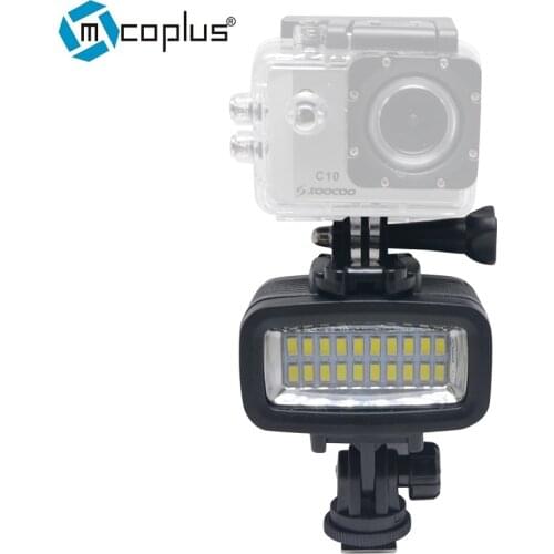 Mcoplus 20pcs LED Waterproof Video Light Underwater 40m Diving Lamp for Gopro DV Camera HTC XIAOYI SJ5000 SJ6000 & Action Camera