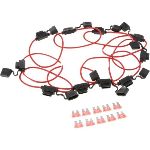 Pack-10 ATC 12 Gauge Blade Fuse Holder Inline AWG Power 12 V Lot Of 25 Pcs