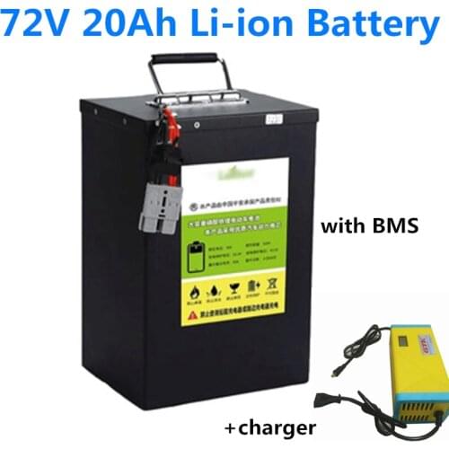 GTK high quality escooter battery 2S20P 72V 20Ah Lithium ion battery with BMS for tricycle motorcycle scooter+ 84V 5A Charger