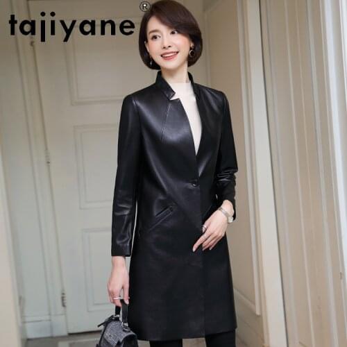 Tajiyane Genuine Leather Jacket Women Real Sheepskin Coat 2021 Autumn Midi Long Coats Female Slim Clothes Couro Legitimo HLY65