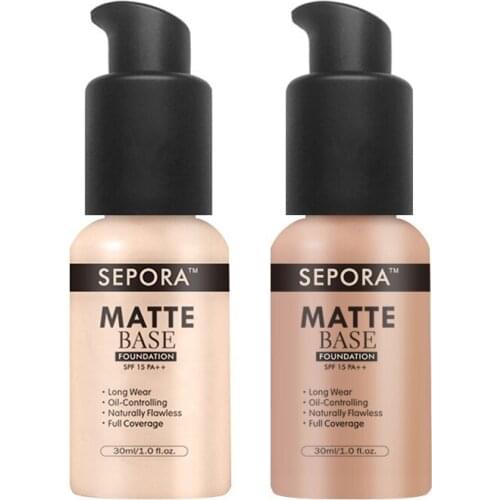 Liquid Foundation Cream Matte Base Make Up Lasting Oil Control Concealer Full Coverage Waterproof Foundation Cream Makeup TSLM2