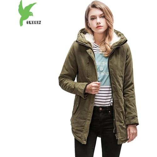 Winter Parkas Womens 2018 Lambs wool Coat Plus size Flocking Warm Student Casual Tops autumn Ladies Hoodies Cotton Jackets 1933