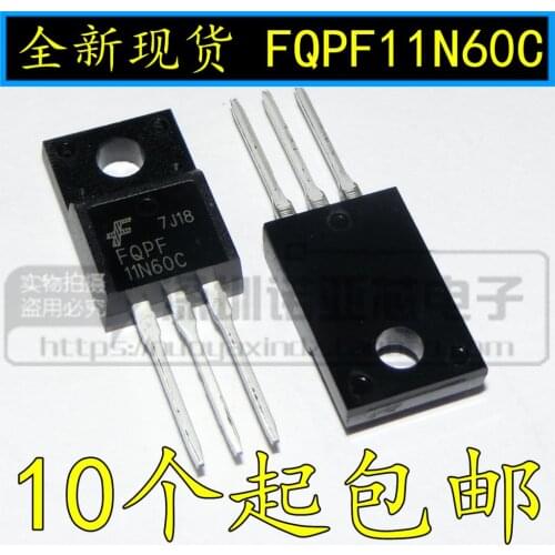 10pcs/lot New FQPF11N60C 11N60 FET Triode TO220