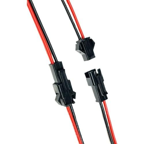 2pin 10pcs/5Pairs 15cm Long JST SM Plug Male to Female Wire Connector for LED Downlight Ceiling Lamp