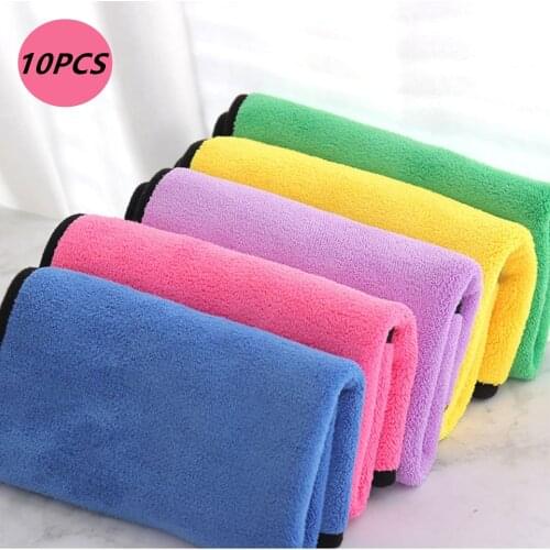 3/5/10PCS 30/40/60CM Car Super Microfiber Towel Colorful Car Wash Cloth Auto Cleaning Paint Care Towel Cloths Car Washing Tools