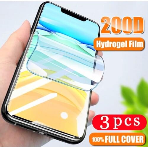 3Pcs cover for iphone x xr xs 11 pro max SE phone screen protector iphone 6 6s 7 8 plus hydrogel film Not Glass protective film