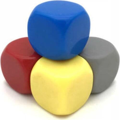 4Pcs/lots! 22mm Glossy DIY Dice Teaching Dice Light Plate Can Be Screen Printing DIY Red Green Dice Rounded Angle