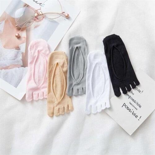 5 Pair Women Five Toe Socks Spring Summer And Autumn Fashion Boat Sock Womans And Ladies 5 Finger Cotton Socks