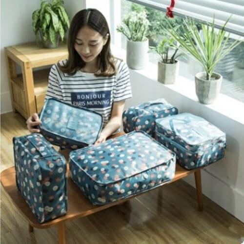 6PCs/Set Travel Storage Bag Clothes Tidy Pouch Luggage Organizer box Portable Container Waterproof Storage Case