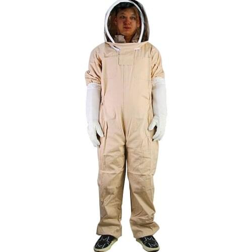 One piece anti bee suit space hat detachable breathable anti poison and anti sting protective clothing bee clothing 100% Cotton