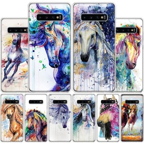 Oil Painting Cute Horse Phone Case For Samsung Galaxy A51 A71 A50S A30S A10 A20E A40 A70 M30S A01 A21 A6 A7 A8 A9 Plus + Cover S