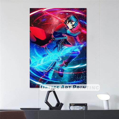 Canvas Anime Kirito Sword Art Online Pictures Home Decoration Paintings Poster HD Prints Wall Art Modular Living Room Framed