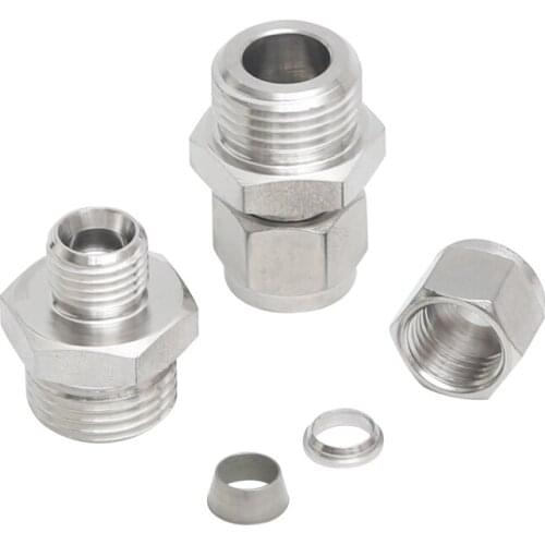 Customized 304 Ferrule Fittings Stainless Steel Fittings Stainless Steel Ferrule Fittings G Thread/metric Thread