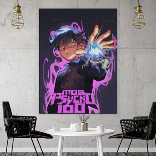Picture Home Decor Mob Psycho 100 Shigeo Kageyama Modular Canvas Painting Cartoon Role Modern Print Poster Wall Art Living Room