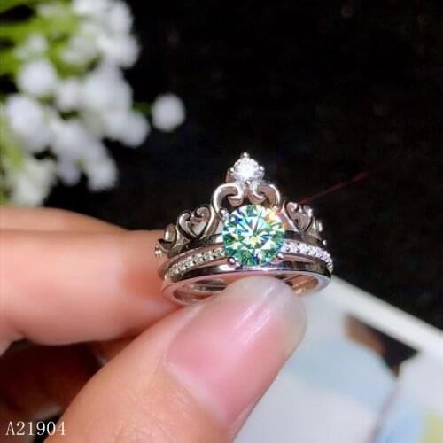 KJJEAXCMY Boutique Jewelry 925 Sterling Silver Inlaid Diamond Female Ring Support Detection