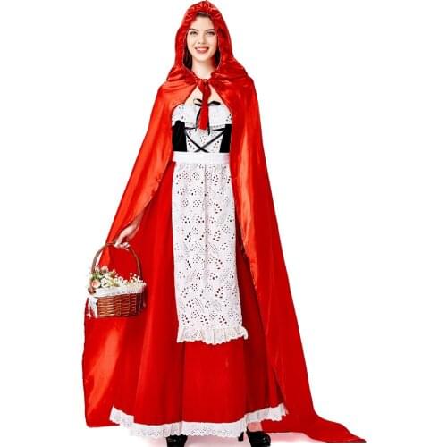 Little Red Riding Hood Costume Adult Cosplay Dress Party Little Red Riding Hood Nightclub Queen Service Cosplay Costume party