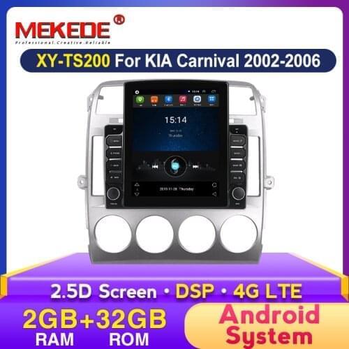 MEKEDE 2.5D Screen For Kia Carnival Sedona 2002 2003 2004 2005 2006 car radio multimedia video player navigation GPS Android BT