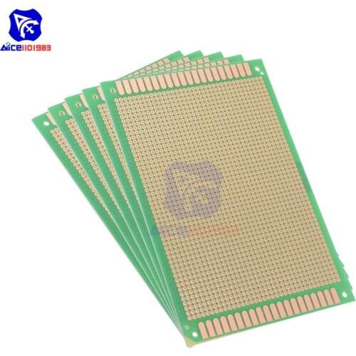 Diymore 1 Piece 10x15cm Single Sided Prototype Universal Printed Circuit Board DIY Soldering Green PCB Board for Arduino