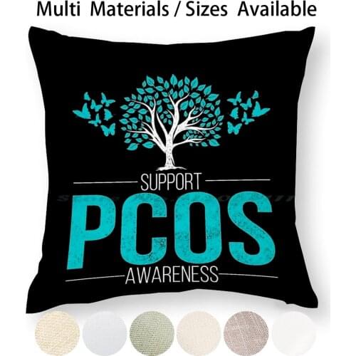 Infertility Support Gift Pillow Case Throw Pillow Cover Cotton Linen Flax Infertility Support Pcos Advocate Pcos Awareness Ivf