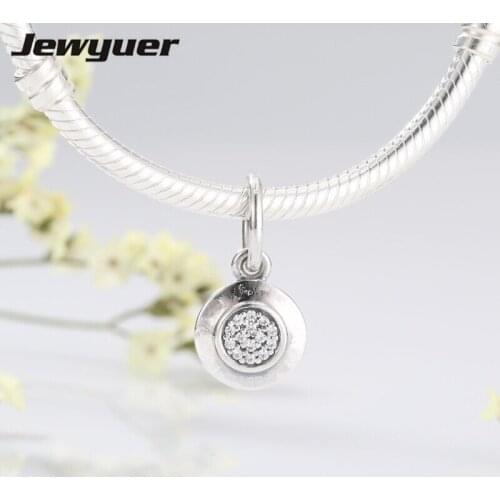 Silver Signature Dangle charms 925 sterling silver pendant charm fit beads bracelets necklace DIY gift to mom fine jewelry DA134