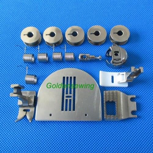 16 PARTS PRESSER FEET BOBBIN NEEDLE PLATE FEEDER for BROTHER TZ1-B651 652 6mm