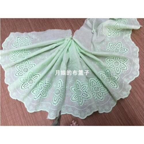 DIY handmade quilts restoring ancient ways is made of pure cotton cloth 30 cm lace green cotton embroidery lace