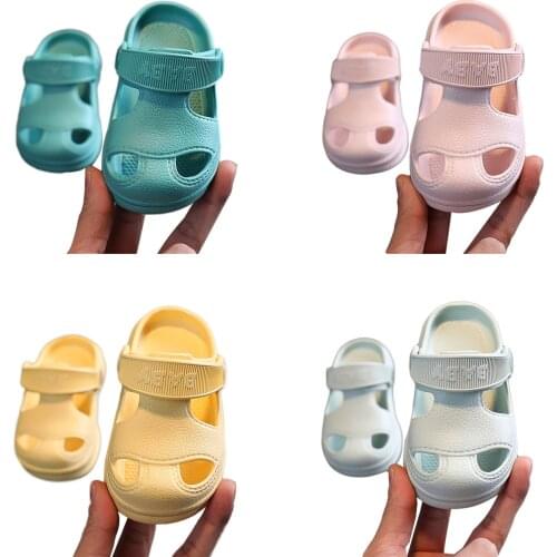 Summer Baby Boys Girls Hole Shoes Sandals with Soft Bottom Non-slip Kid Beach Accessory Children‘s Shoes Breathable Slippers