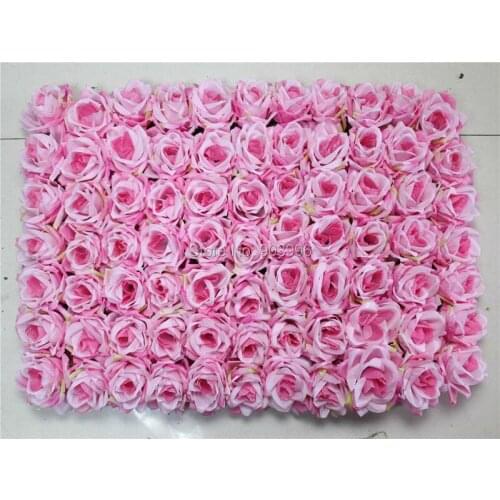 SPR EMS Free pink Shipping 60*40cm Artificial silk rose flower wall wedding background lawn/pillar flower home market decoration
