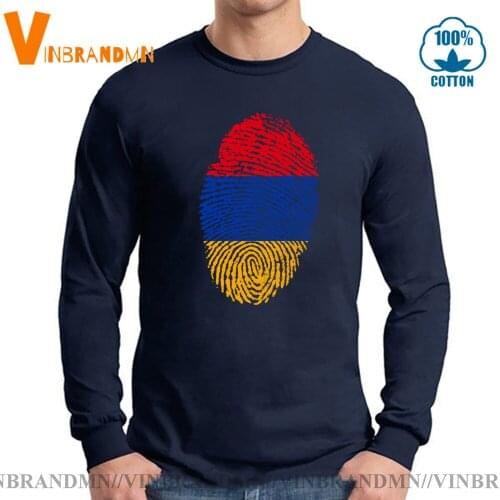 Humor Country Flag Design tshirt Unisex Patriotism tee shirt Funny Armenia Flag Fingerprint T shirts Armenian pride T-shirts