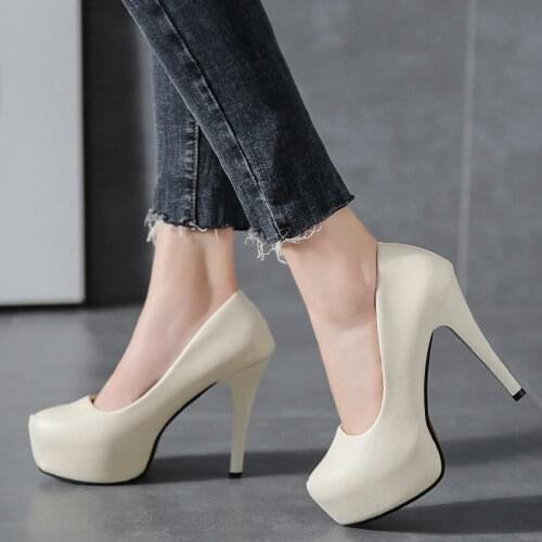 2021 New Arrival Womens Pumps Shoes Sexy Thin Heel High Heels 12CM Pointed Pumps Women Shoes Platform Wedding Shoes Party Shoes