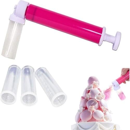 1SET Manual Airbrush For Cake Decorating Coloring Baking Decoration Tools Cake Pastry Dusting Spray Tube Color Duster