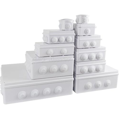 1pcs New ABS Outdoor Monitoring Waterproof Power Box Plastic Distribution Junction Box With Hole