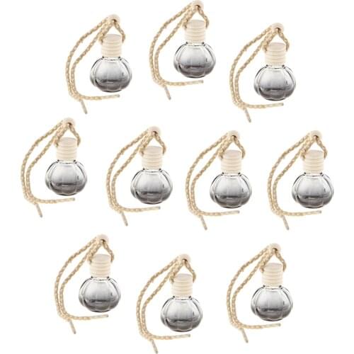 10Pcs 10ml Empty Car Hanging Perfume Aromatherapy Bottle Diffuser Air Fresher Ornament Vials For Auto Home Office Truck Trailer