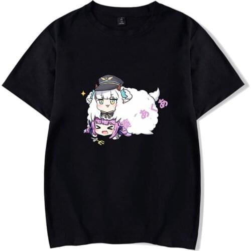 2021 HOLOLIVE VTuber minato aqua Print Summer T-shirts Holiday Street Summer New Men/Women Casual T-shirt Kawaii Clothes
