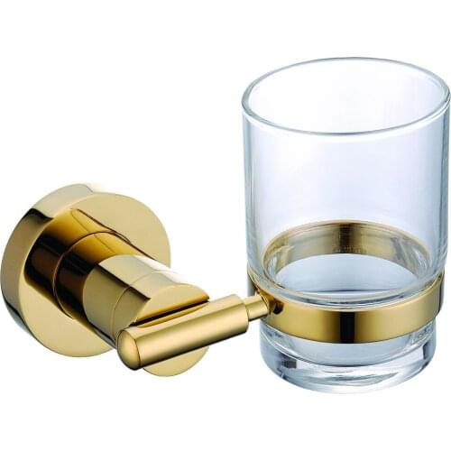 FREE SHIPPING new design GOLD pvd Round single cup and tumbler holders