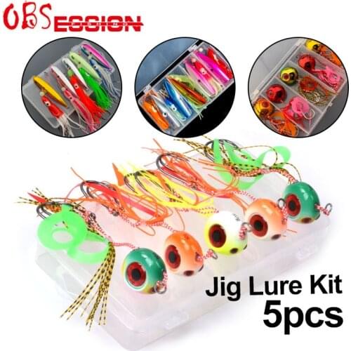 5pcs Kabura Jigging Lure 60g80g100g120g150g200g Inchiku Jig Slider Snapper Sea Bream Jig Head With BKK Hook Glow Fishing Bait