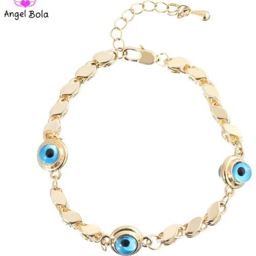 18K Gold New Mysterious Element Lucky Demon Eye Ladies Bracelet Event Party Holiday Gift Jewelry Accessories Wholesale