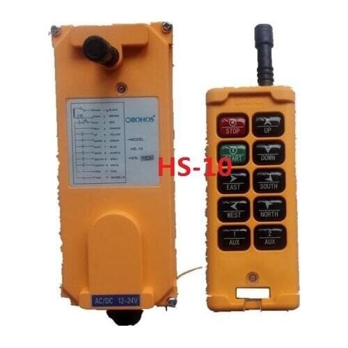 HS-10 10 Keys 1 Speed 1 Transmitter 1 Receiver Remote Control Push Button Switch 12V 24V 220V 380V