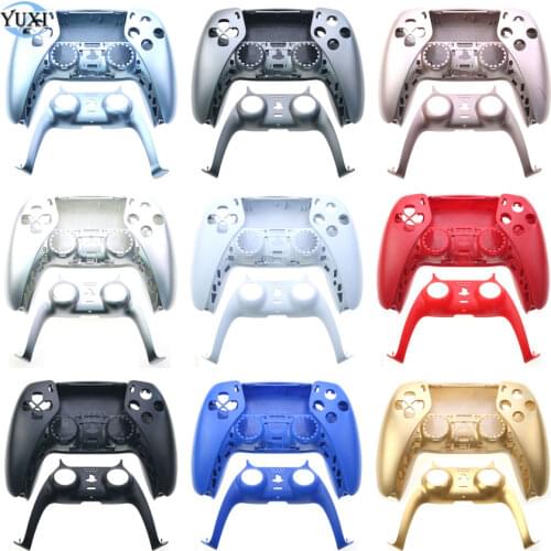 YuXi For PS5 Game Controller Gamepad Replacement Shell Case Front Rear Cover For Sony Playstation 5 Handle Decorative Strip