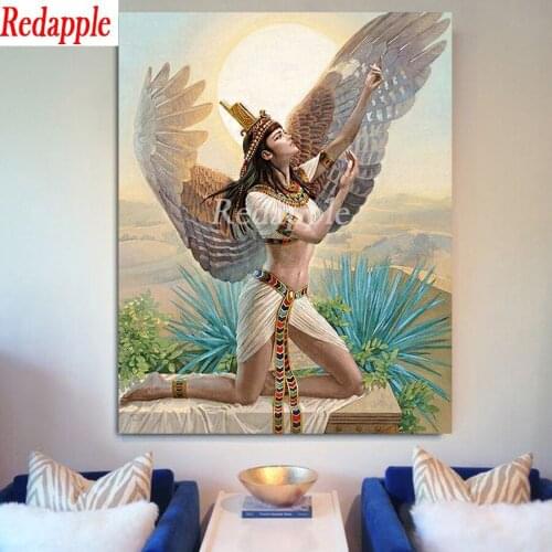 Cleopatra Diamond Painting sale Full Square egypt queen 5D Diy Diamond Embroidery wings woman Mosaic Rhinestone Gift Home Decor