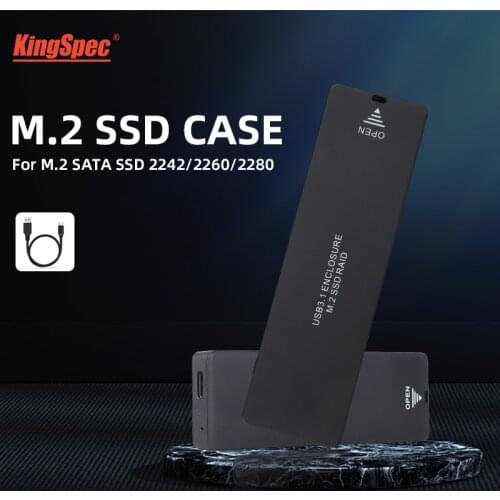 USB 3.0 Adapter M.2 SATA SSD Hard Drive External HDD Enclosure Case Support SATA-based NGFF SSD for 2242/2260/2280 Spec